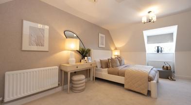 The Hawthorn show home master bedroom