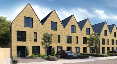 CGI of terrace homes in Whitefield Brook   