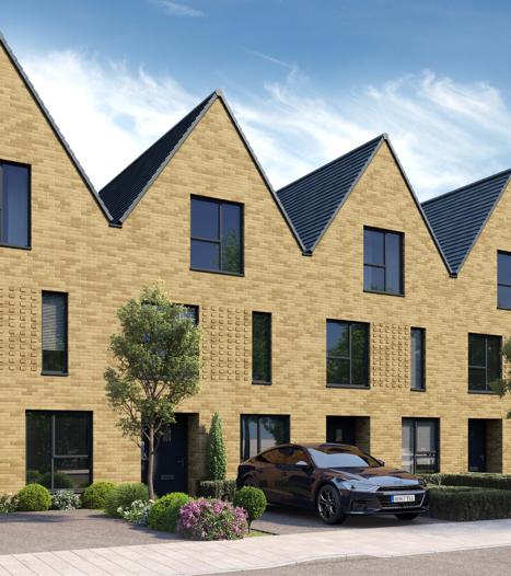 CGI of terrace homes in Whitefield Brook   