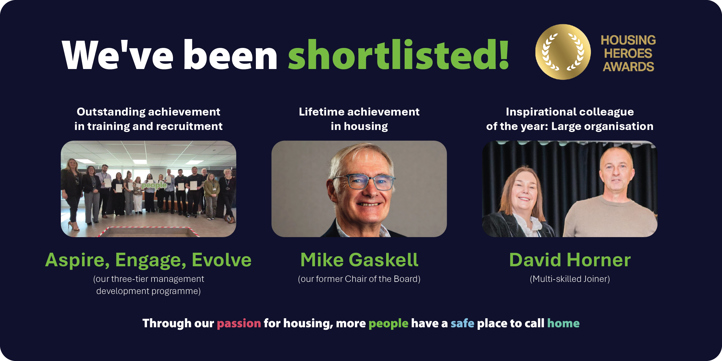Graphic of colleagues for award nomination shortlist.