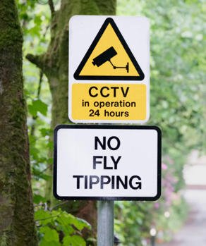 No fly tipping sign