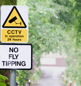 No fly tipping sign