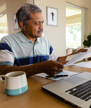 Resident Man With Paperwork Resident Man With Paperwork