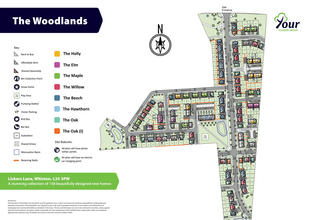 The Woodlands at Halsnead Garden Village site plan
