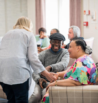 Resident Laughing At Bath Crescent