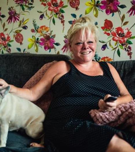 Resident And Pet On Sofa Resident And Pet On Sofa