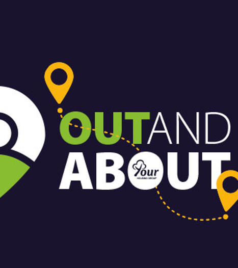 Infographic with Out & About text Infographic with Out & About text