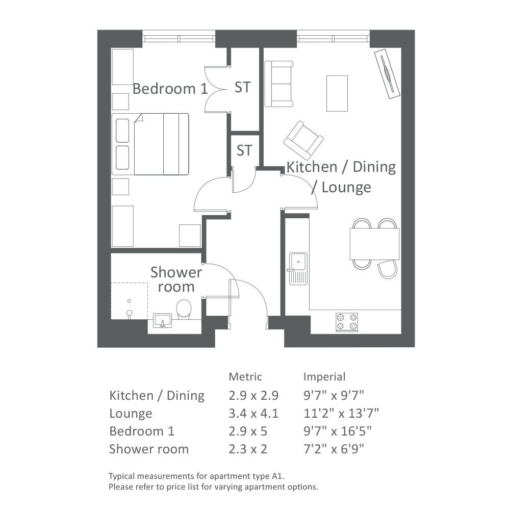 Type A floor plan