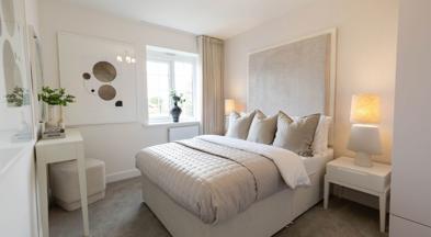 The Croft show home master bedroom