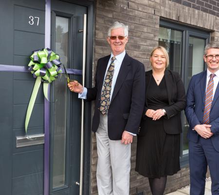 Edgefield Green ribbon cutting