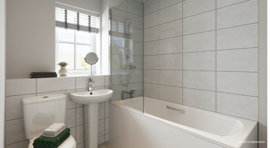 The Woodlands The Willow Bathroom Artists Impression