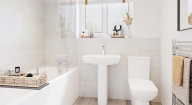 Manor Gardens - The Croft bathroom CGI