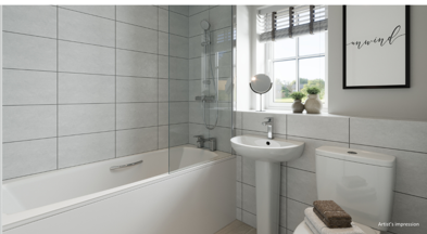 The Woodlands The Maple Bathroom Artists Impression
